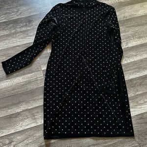 Black velvet beaded dress
